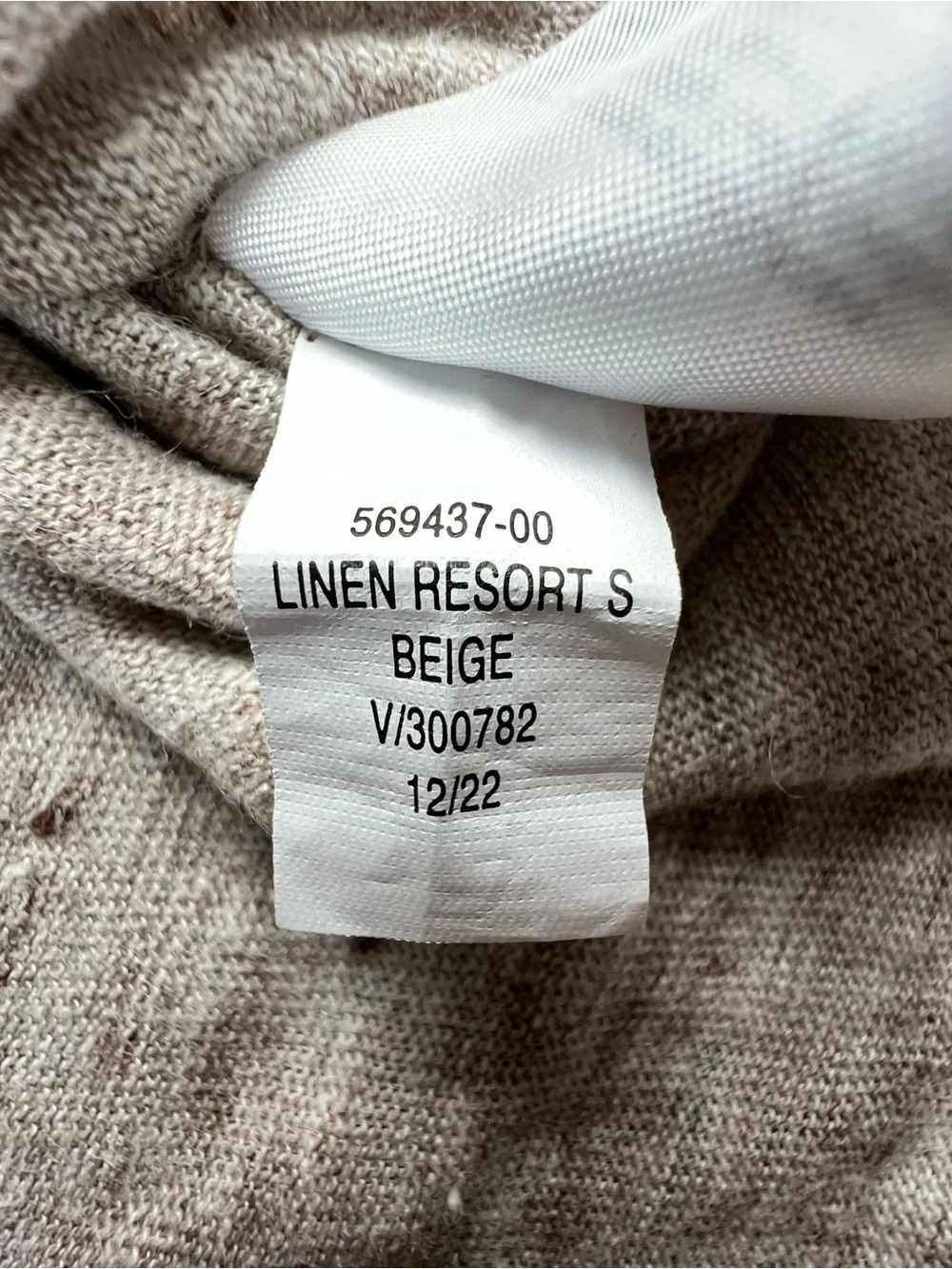 Banana Republic Men’s XXL Linen Button Front Polo Short Sleeve Shirt Beige
